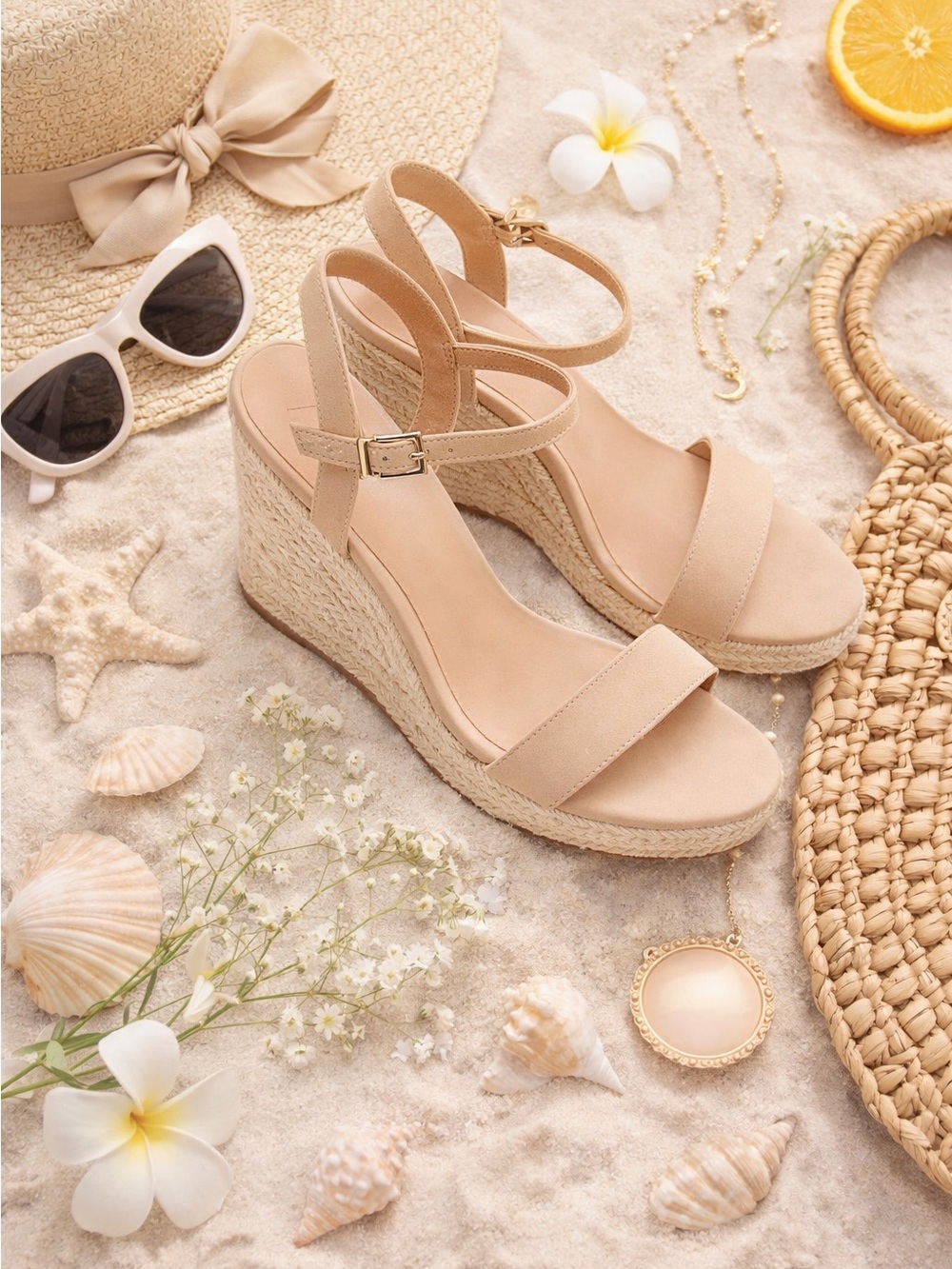Tan Women’s Wedge Sandals - Classic Summer Heels - Call It Spring